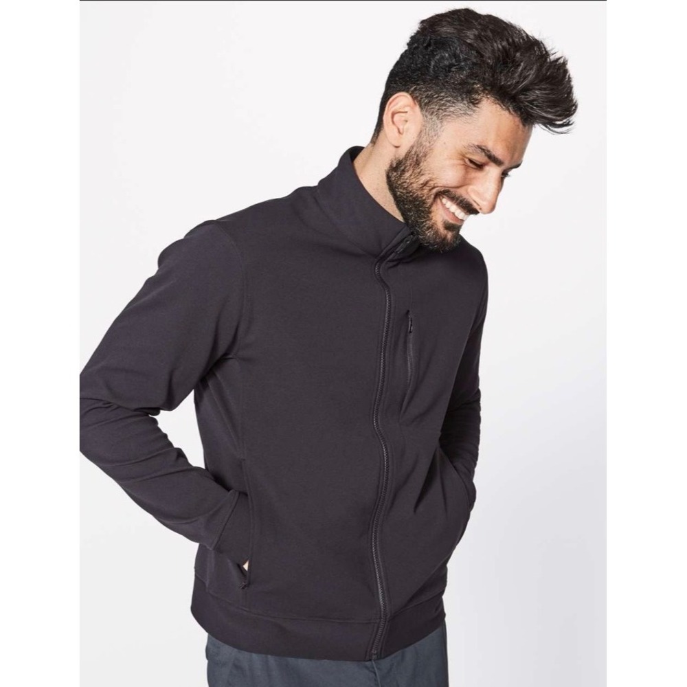 Lululemon Sojourn Jacket Mens Medium Black Full Zip Track Jacket First Release
